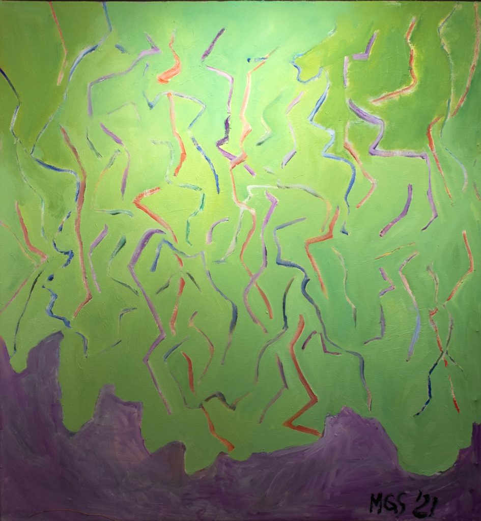 Sky Spirits, 2023, Oil on canvas, 44 x 40
