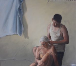 George Strasburger, The Couple, 2022, oil on canvas 40 x 30 in